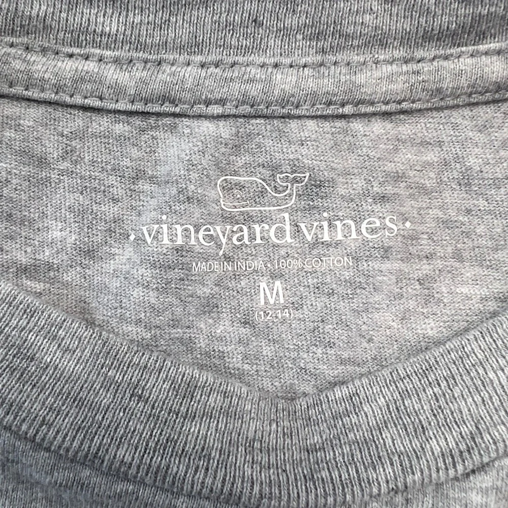 Vineyard Vines Youth‎ 12-14 Long Sleeve Gray Pocket Tee Whale Logo Shirt